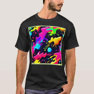 Abstracte Liquid Color Explosion Art T-shirt