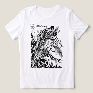 Abstracte Lotus, Pauw & Muziekgrafiek Tri-Blend Shirt