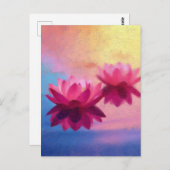 Abstracte lotusbloemen briefkaart (Voorkant / Achterkant)
