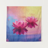 Abstracte lotusbloemen wandkleed (Voorkant)