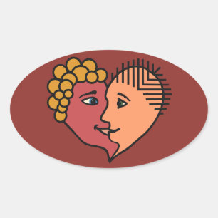 Abstracte Lovers aangepaste stickers