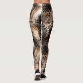 Abstracte luipaarddierenprint leggings (Achterkant)