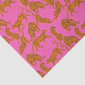 Abstracte luipaarden met rode lippen en bonnen tissuepapier (Detail)