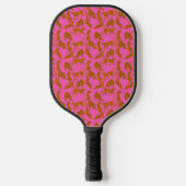 Abstracte luipaarden met rode lippen pickleball paddle (Voorkant)