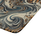 Abstracte Luipaardprint Draaikolk Snijplank (Hoek)