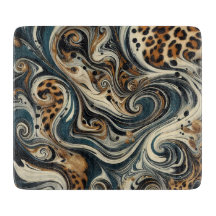 Abstracte Luipaardprint Draaikolk