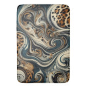 Abstracte luipaardprint werveling badmat (Voorkant Verticaal)