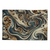 Abstracte luipaardprintwerveling kussensloop (Achterkant)