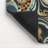 Abstracte luipaardprintwerveling muismat (Hoek)