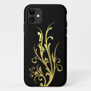 Abstracte Luxe Faux Gold Flower iPhone 11 Hoesje