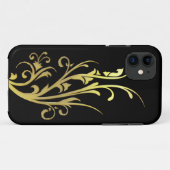 Abstracte Luxe Faux Gold Flower Case-Mate iPhone Case (Achterkant (horizontaal))