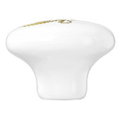 Abstracte Luxe Faux Gold Flower Keramische Knop (Zijkant)