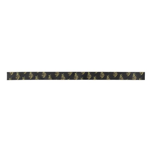 Abstracte Luxe Faux Gold Flower Lint (Voorkant)