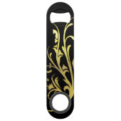 Abstracte Luxe Faux Gold Flower Speed Flessenopener (Achterkant)