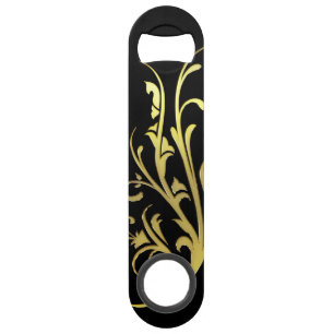 Abstracte luxe nepgouden bloem speed flessenopener