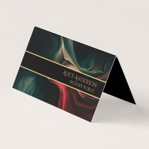 Abstracte luxe zwart rood groen goud Tweeledig Visitekaartjes