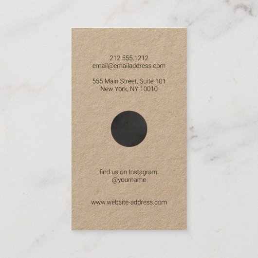 Abstracte maanfasen Geometrische kunst Kraft Visitekaartje (Achterkant)