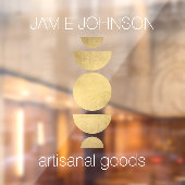 Abstracte Maanfasen Gouden Geometrische Kunst Boet Raamsticker (Vel 2)