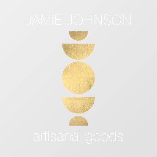 Abstracte Maanfasen Gouden Geometrische Kunst Boet Raamsticker (Vel)