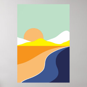 Abstracte Maanlandschappen Poster