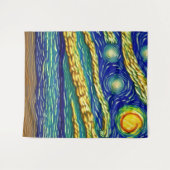 Abstracte maanlichte hemelbaring wandkleed (Voorkant (horizontaal))