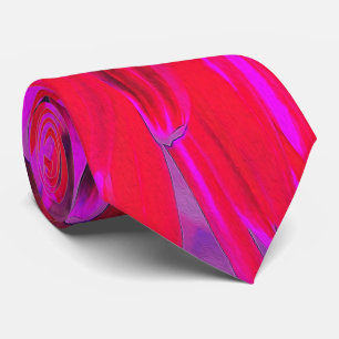 Abstracte Magenta, Paarse en Rode Dahlia Bloem Stropdas