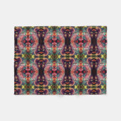 Abstracte magische bloemen roze goud fleece deken (Voorkant (Horizontaal))