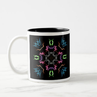 Abstracte Mandala Digital Tekening Tweekleurige Koffiemok