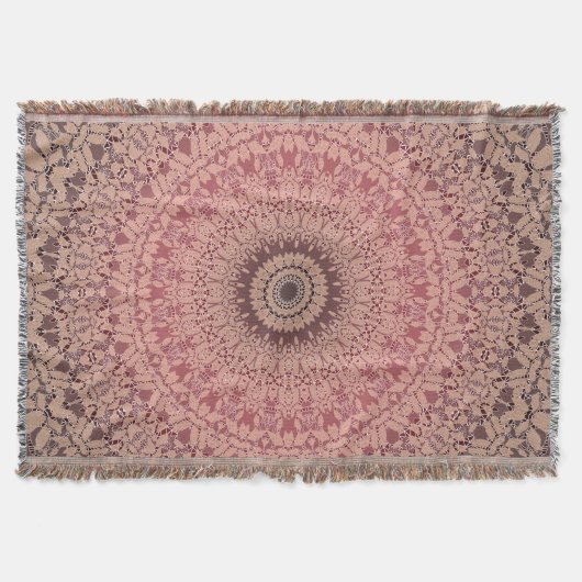 Abstracte mandala rond naadloos patroon in kaleido deken (Voorkant)