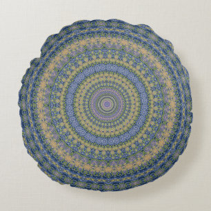 Abstracte mandala rond naadloos patroon in kaleido kussen