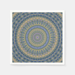 Abstracte mandala rond naadloos patroon in kaleido servet