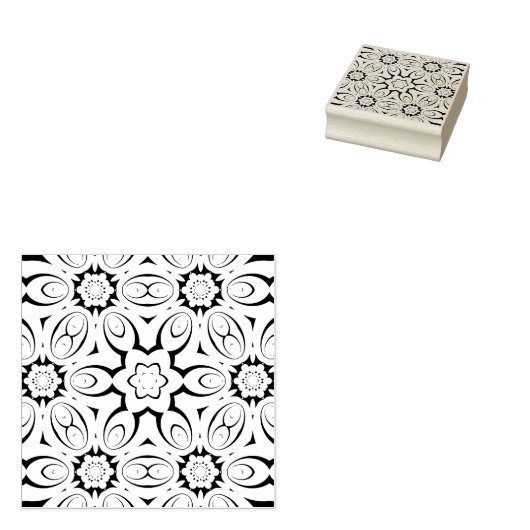 abstracte mandala 	rubberstempel (Gestempeld)