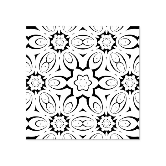 abstracte mandala 	rubberstempel (Afrduk)
