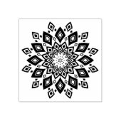 Abstracte mandala 	rubberstempel (Afrduk)