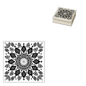 Abstracte mandala tegel 	rubberstempel (Gestempeld)