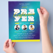 Abstracte Mannen Church Prayer Conference Service Flyer (Hand)