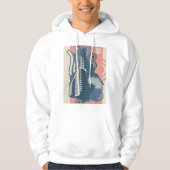Abstracte Mannen stad Hoodie (Voorkant)