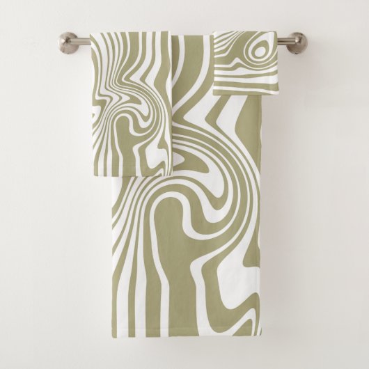 Abstracte Marble Waves artwork | Handdoek set (Insitu)