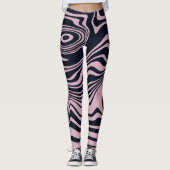 Abstracte Marble Waves artwork | Leggings (Voorkant)