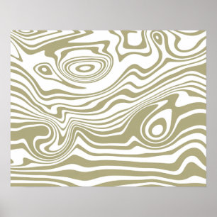 Abstracte Marble Waves artwork Poster