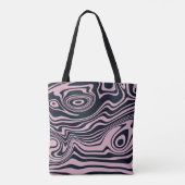 Abstracte Marble Waves artwork | Tote bag (Achterkant)