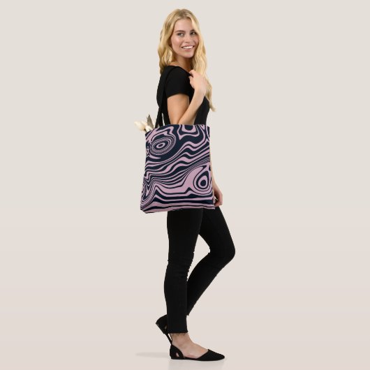 Abstracte Marble Waves artwork | Tote bag (Op model)