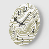 Abstracte Marble Waves artwork | Wandklok Grote Klok (Hoek)