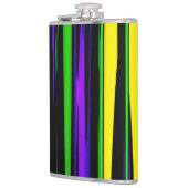 Abstracte mardi Gras Stripes Heupfles (Links)