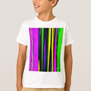 Abstracte mardi Gras Stripes T-shirt