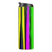 Abstracte mardi Gras Stripes Thermosbeker (Geroteerd rechts)