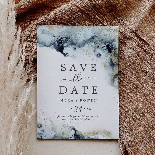Abstracte marine Celestial Save the Date Kaart
