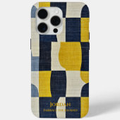 Abstracte marine en mosterdkrommen - minimalistisc Case-Mate iPhone case (Achterkant)