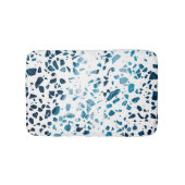 Abstracte marine Terrazzo Mosaic & Light Blue Patt Badmat (Voorkant)