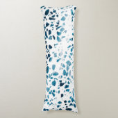 Abstracte marine Terrazzo Mosaic & Light Blue Patt Lichaamskussen (Voorkant Verticaal)